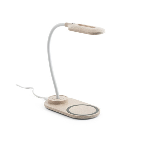 OZZEL. Lampe de bureau avec chargeur sans fil (Fast, 10W) personnalisé