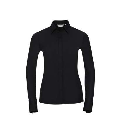 Ladies' Long Sleeve Fitted Ultimate Stretch Shirt personnalisé