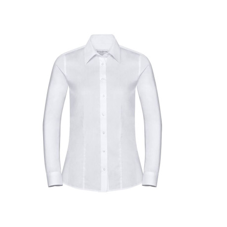 Ladies' Long Sleeve Tailored Herringbone Shirt personnalisé