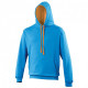 Sweat à capuche bicolore "AWDIS" vierge ou à personnaliser