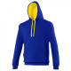 Sweat à capuche bicolore "AWDIS" vierge ou à personnaliser
