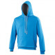 Sweat à capuche bicolore "AWDIS" vierge ou à personnaliser