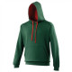 Sweat à capuche bicolore "AWDIS" vierge ou à personnaliser