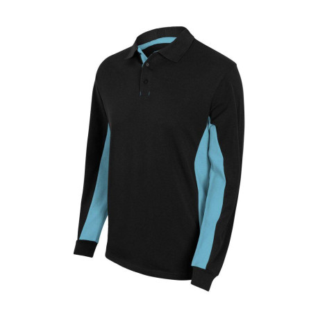 Polo Bicolore Manches Longues vierge ou à personnaliser