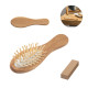 DERN. Brosse à cheveux en bois avec dents en bambou personnalisé