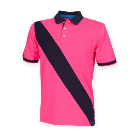 Polo piqué homme bande diagonale personnalisé