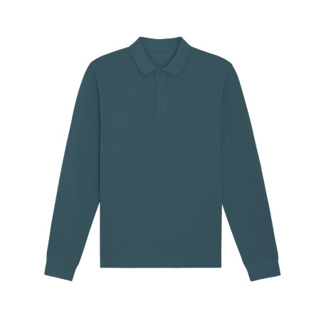 Polos Round Neck with Collar Prepster Long Sleeve biologique Stanley & Stella personnalisé