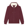 Sweatshirt à capuche unisexe doublé en sherpa avec fermeture éclair personnalisé