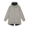 Veste parka unisexe matelassée en tweed à carreaux personnalisé