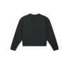 Le sweat-shirt crop à col rond pour femme terry wave personnalisé