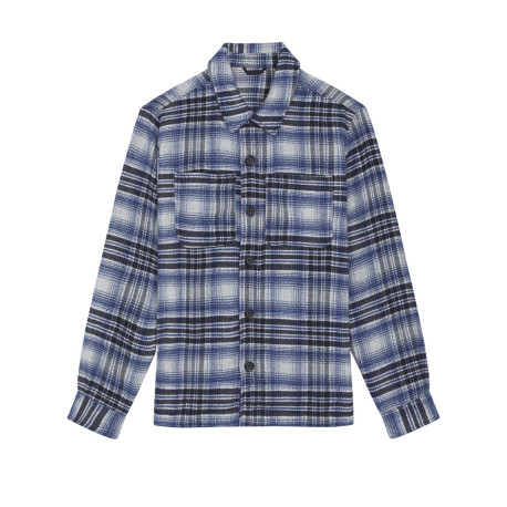 Veste non matelassée Round Neck with Collar River Check biologique Stanley & Stella personnalisé