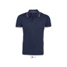 Polo homme avec liseré tricolore SOL'S vierge ou à personnaliser