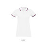 Polo femme avec liseré tricolore SOL'S vierge ou à personnaliser