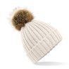 Bonnet à pompon en fourrure  avec votre logo