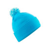 Bonnet à pompon bicolore  avec votre logo