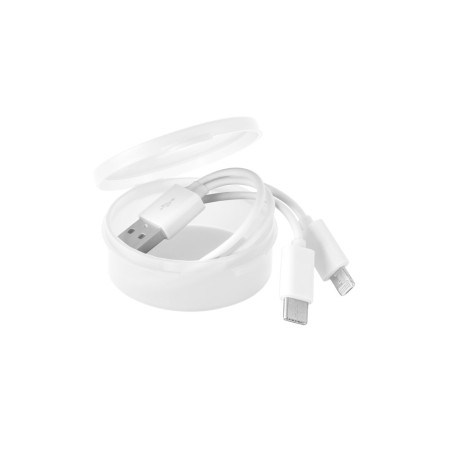 EMMY. Cable USB avec connecteur 3 en 1en ABS et PVC personnalisé