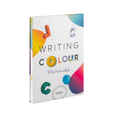 COLOUR WRITING SHOWCASE. Présentoir avec 20 stylos colorés personnalisé