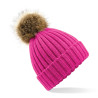 Bonnet à pompon en fourrure  avec votre logo