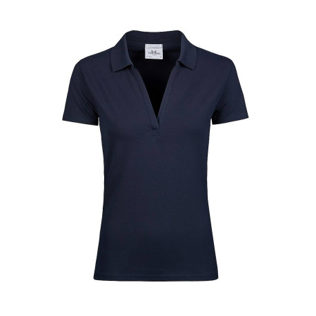 Polo stretch col V femme Bio vierge ou à personnaliser
