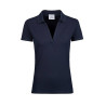 Polo stretch col V femme Bio vierge ou à personnaliser