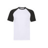Tee-shirt baseball manches courtes vierge ou à personnaliser - Express et pas cher