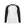 Tee-shirt baseball manches longues vierge ou à personnaliser - Express et pas cher