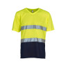 T-shirt haute visibilité col V vierge ou à personnaliser - Express et pas cher