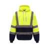 Sweat capuche haute visibilité vierge ou avec votre logo
