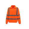 Sweat col zippé haute visibilité vierge ou avec votre logo