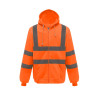 Sweat capuche zippé haute visibilité vierge ou avec votre logo