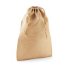 Sac avec cordon en toile de jute vierge ou à personnaliser - Express et pas cher