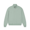 Sweatshirt unisexe à fermeture éclair sur un quart, coupe boxy et sec au toucher personnalisé