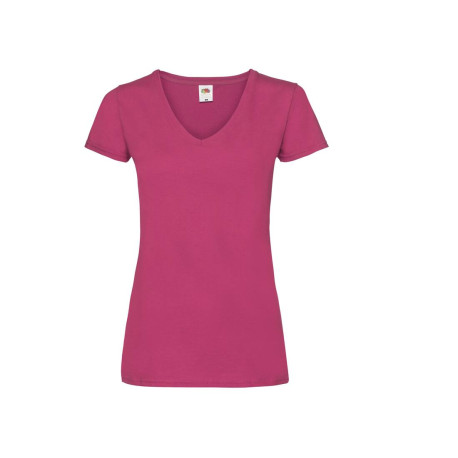 Tee-shirt col V femme valueweight vierge ou à personnaliser - Express et pas cher