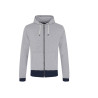Sweat capuche zippé en coton recyclé vierge ou à personnaliser