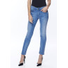 Jean femme slim stone brossé vierge ou à personnaliser - Express et pas cher