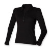 Polo femme stretch manches longues vierge ou à personnaliser