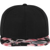 Casquette Snapback motif fleuri vierge ou avec votre logo