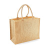 Sac shopping en toile de jute scintillant vierge ou avec votre logo
