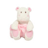 Peluche hippopotame et couverture personnalisé