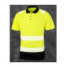 Polo haute visibilité en polyester recyclé vierge ou avec votre logo
