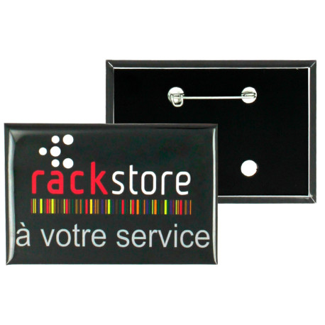 Badge Rectangle 54x80mm personnalisé