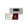 Grand Badge d'Identification Gris Brillant personnalisé