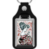 Porte-Clé Métal/Cuir Rectangle 40x25mm personnalisé