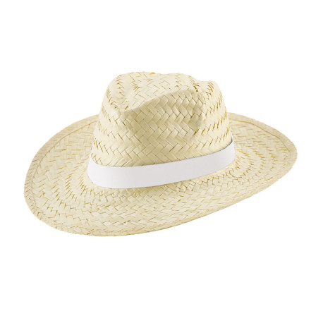 EDWARD RIB. Chapeau de paille naturel personnalisé