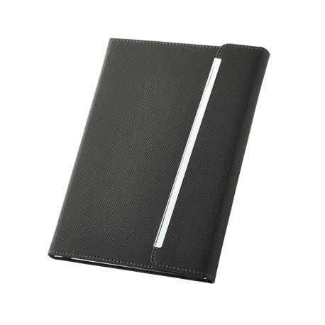 LISPECTOR. Bloc-notes A5 en PU avec fermeture magnétique personnalisé