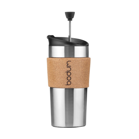 TRAVEL PRESS CORK. Mug de voyage 350ml personnalisé