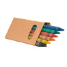 EAGLE. Boîte avec 6 crayons de cire vierge ou à personnaliser
