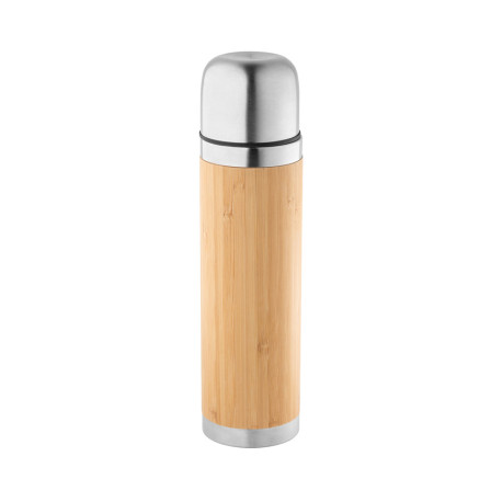 CEYLON. Thermos 450mL en bambou et acier inox personnalisé