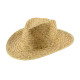 JEAN. Chapeau de paille naturel personnalisé