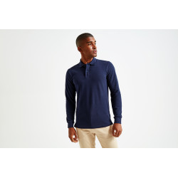Polo coupe classique à manches longues homme personnalisé
